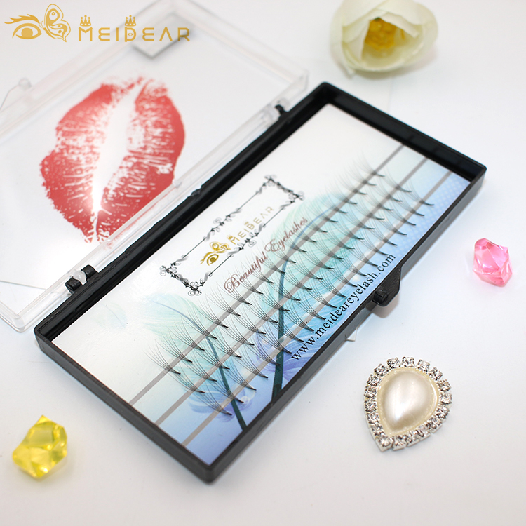 Own brand top quality 100% handmade premade fan russian volume lashes 